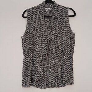 Women's Black and White Open Front Cardigan w/ No size tag & No care tag